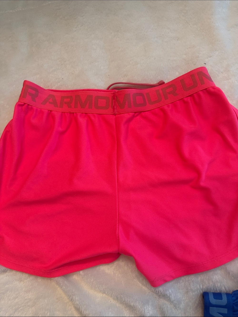 Under Armour Girls' Athletic Shorts in Hot Pink, Teal, and Royal Blue sz YLg - Picture 5 of 9